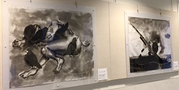 水墨画で戦争の痛みを描く ～長野県の高校生の作品展～