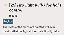 “Two light bulbs for light control”